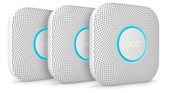 Google Nest Protect - Slimme rook- en koolmonoxidemelder - Met batterij - 3 stuks